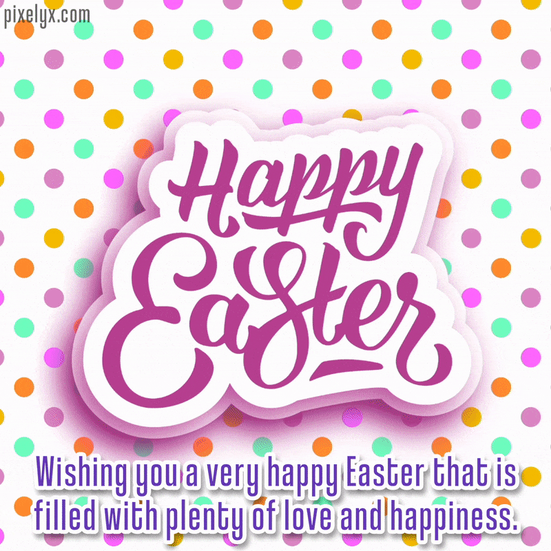 Colourful Happy Easter GIF Greetings