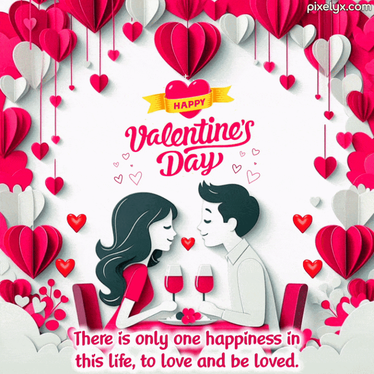 Expressing Love in Motion: Romantic Happy Valentine’s Day Quotes GIF Image